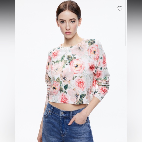 Alice + Olivia Sweaters - Alice and Olivia Gleeson Floral Pullover